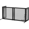 Richell Small Freestanding Metal Mesh Dog Gate (Black)
