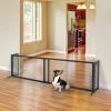 Richell Large Freestanding Pet Gate Metal Mesh – Antique Bronze