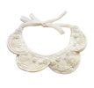 Adjustable Pearl Princess Pet Collar Necklace – Beige (9–18 in)