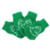 Green Christmas Tree Knitted Pet Socks for Dogs – 4 Pieces