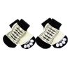 Knitted Pet Paw Protection Socks with White Shoe Pattern – 4 Pieces