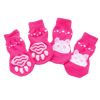 Knitted Pet Shoes Paw Covers for Puppies – Pink Rabbit (4 Pack)