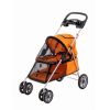 Pet Stroller Trolley with Double Cup Holder and Food Tray – Foldable & Shockproof