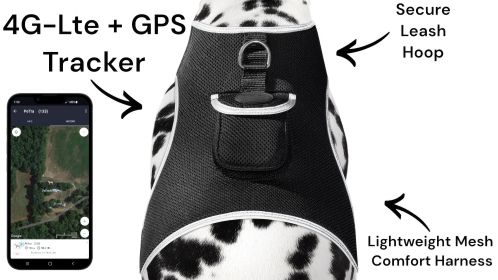 Portable Dog Tracking GPS GSM Locating Device Supports Geo-Fencing NIB Size:XXL