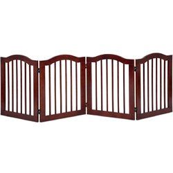 Freestanding Wood Pet Gate – 4 Panel Folding Design