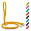 Rolled Leather Dog Leash 4Ft x 0.5 in for Small Medium and Large Dogs Heavy Duty Leash for Outdoor Walking Running Training Yellow Color