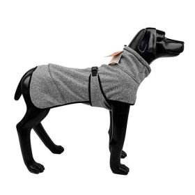 Spring/Autumn Softshell Dog Coat – Water Repellent, Light Gray Size L