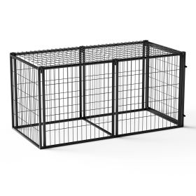 Indoor Dog Crate with Top for Small & Medium Dogs – 63" x 29.9" x 31.9"