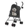 Lightweight Foldable Pet Stroller with Mesh Ventilation & Cup Holder – Black