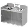Elevated Dog Bowls with Storage – Raised Stand with 2 Stainless Steel Bowls (Gray, Large Dogs)