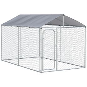 Large Outdoor Dog Kennel Playpen with Cover and Lockable Door
