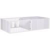Whelping Box for Dogs, 20"H Puppy Whelping Box with Removable Doors, Dog Birth Supplies & Essentials for Indoor, 81" x 39" x 20", White