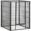 6 Panel 32.5" - 59" x 40" Dog Playpen, Heavy Duty Pet Playpen for Indoor Outdoor, Small Medium and Large Dogs