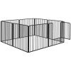 Dog Fence Outdoor 8 Panels 31.5" Height Steel Pet Exercise Pen Indoor, for Small and Medium Dogs