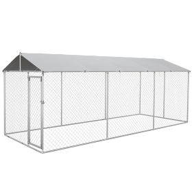 Outdoor Dog Kennel Run 19.7x7.5x7.5 with Waterproof UV Resistant Cover for All Sizes