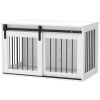 Dog Crate End Side Table Furniture – 39" White (Large Dogs)