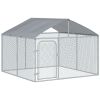 Outdoor Dog Run with Roof and Weather-Resistant Cover – 7.5×7.5×5.7 ft