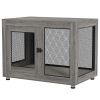Pet Crate End Table with Water-Resistant Cushion for Large & Medium Dogs