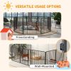 Dog Fence Outdoor 8 Panels 31.5" Height Steel Pet Exercise Pen Indoor, for Small and Medium Dogs