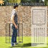 6 Panels Heavy Duty Dog Playpen Outdoor Indoor with Door & Strap, 31.5" Height Portable & Foldable Pet Playpen