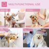 Foldable Pet Grooming Table for Dogs Cats with Adjustable Arm, Non-slip Surface, Pink
