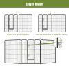 Dog Playpen, 40 Inch 8 Panels Puppy Playpen, Dog Exercise Pen for Large/Medium/Small Dogs, Foldable Dog Pen with Doors for RV, Camping, Yard