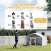 Galvanized Steel Outdoor Dog Kennel 13.1x7.5x4.9 with Waterproof UV Resistant Cover for Large Dogs
