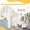 59" Extra Tall Pet Gate, 30"-41" Dog Gate with Cat Door, 1.4" Narrow Gap, 2.8" and 5.5" Extension, for Doorway, Hallway