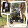 3-in-1 Pet Jogging Stroller for Small Dogs & Cats – Detachable Carrier, Gray