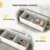 Whelping Box for Dogs and Puppies w/ Waterproof Pee Pad & Adjustable Door for Medium, Small Dogs, 77" x 38" x 19"