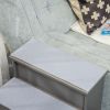 Pet Stairs, Small Dog Steps for Couch Bed with Cushioned Removable Covering, 15.75" x 23.25" x 21.25", Grey