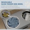 Elevated Pet Feeder for Large Breeds – Dual Stainless Bowls + Storage Drawer & Slow Feeder Mat