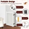 30 Inch Tall 4-Panel Freestanding Pet Gate Wooden Dog Fence
