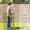 6 Panels Heavy Duty Dog Playpen Outdoor Indoor with Door & Strap, 39" Height Portable & Foldable Pet Playpen