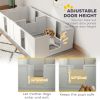 Whelping Box for Dogs and Puppies, Dog Birth Supplies Indoor w/ Adjustable Height Doors, for Medium Sized Dogs