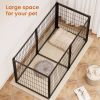 Indoor Dog Crate with Top for Small & Medium Dogs – 63" x 29.9" x 31.9"