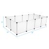 12 Pieces Pet Playpen, Portable Large Plastic Yard Fence Small Animals, Puppy Kennel Crate Fence Tent RT