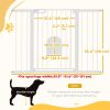 30"-52" Extra Wide Pet Gate Barrier with Small Door, 35"H Dog Gate with Safety Gate Barrier, Stair Pressure Fit, Black