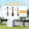 Large Outdoor Dog Kennel with Galvanized Steel Frame and Weatherproof Cover