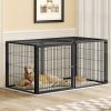 Large Indoor Dog Playpen with Top – 63.7" x 34.2" x 31.7" Black
