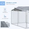 Large Outdoor Dog Kennel Playpen with Cover and Lockable Door