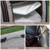 39" Travel Pet Carrier, Portable Soft-Sided Cat Carrier with Divider, Two Compartments, Cushions, & Storage Bag, Grey