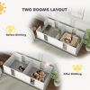 Whelping Box for Dogs and Puppies, Dog Birth Supplies Indoor w/ Adjustable Height Doors, for Medium Sized Dogs