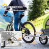 Dog Bike Trailer 2-In-1 Pet Stroller with Canopy and Storage Pockets, Green