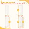 67" Extra Tall Pet Gate, 30"-41" Dog Gate with Cat Door, 1.4" Narrow Gap, 2.8" and 5.5" Extension, for Doorway, Hallway