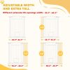 30"-41" Extra Wide Walk Through Dog Gate w/ Cat Door, 3-Inch & 5.5-Inch Extension Kits, 42" High