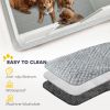 Two Rooms Design Dog Whelping Box with Washable Pee Pad, Adjustable Door, for Large Breed Dogs, 96" x 47" x 19"