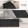 Dog Ramp w/ Non-Slip Carpet and Top Platform, 74" x 16" x 25", Black