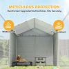 Large Outdoor Dog Kennel with Galvanized Steel Frame and Weatherproof Cover
