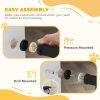 Pressure Fit Dog Gate Pet Barrier for stairs doorway, 29.9''- 42.1'' Width Black